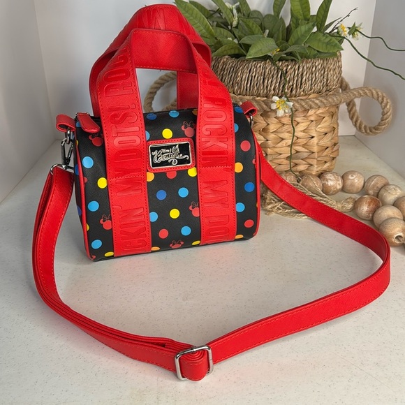 Disney Parks The Minnie Mouse ROCKIN' MY DOTS Satchel Purse - Picture 1 of 8